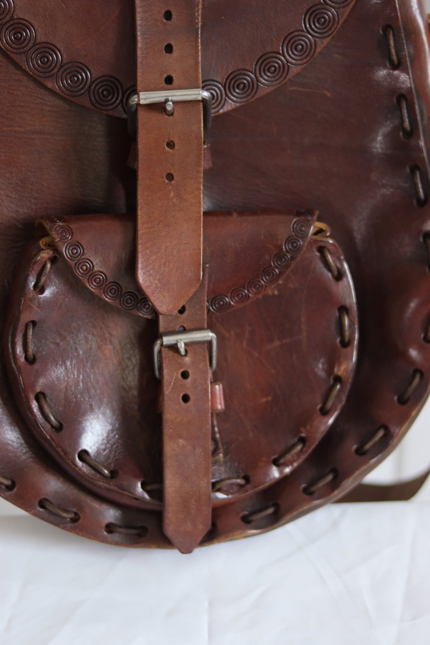 Sac en cuir vintage années 1970