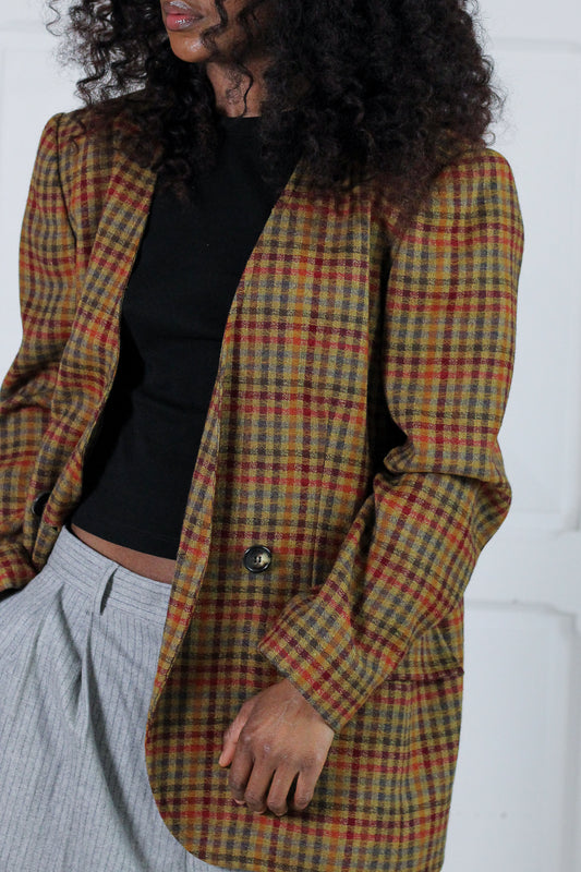 Caroline Rohmer blazer à motifs en laine