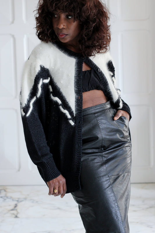 Melda Rossi cardigan broderie perles