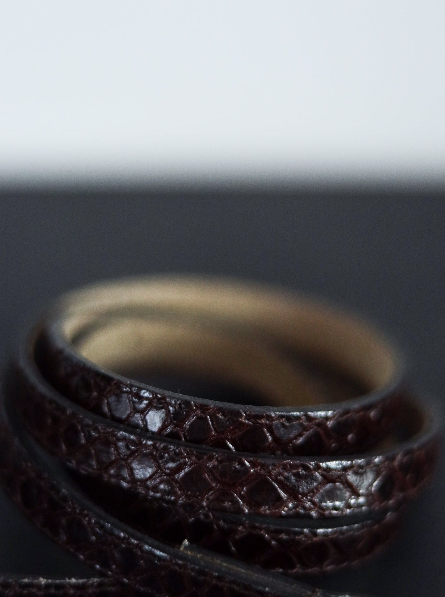 Ceinture en cuir reptile