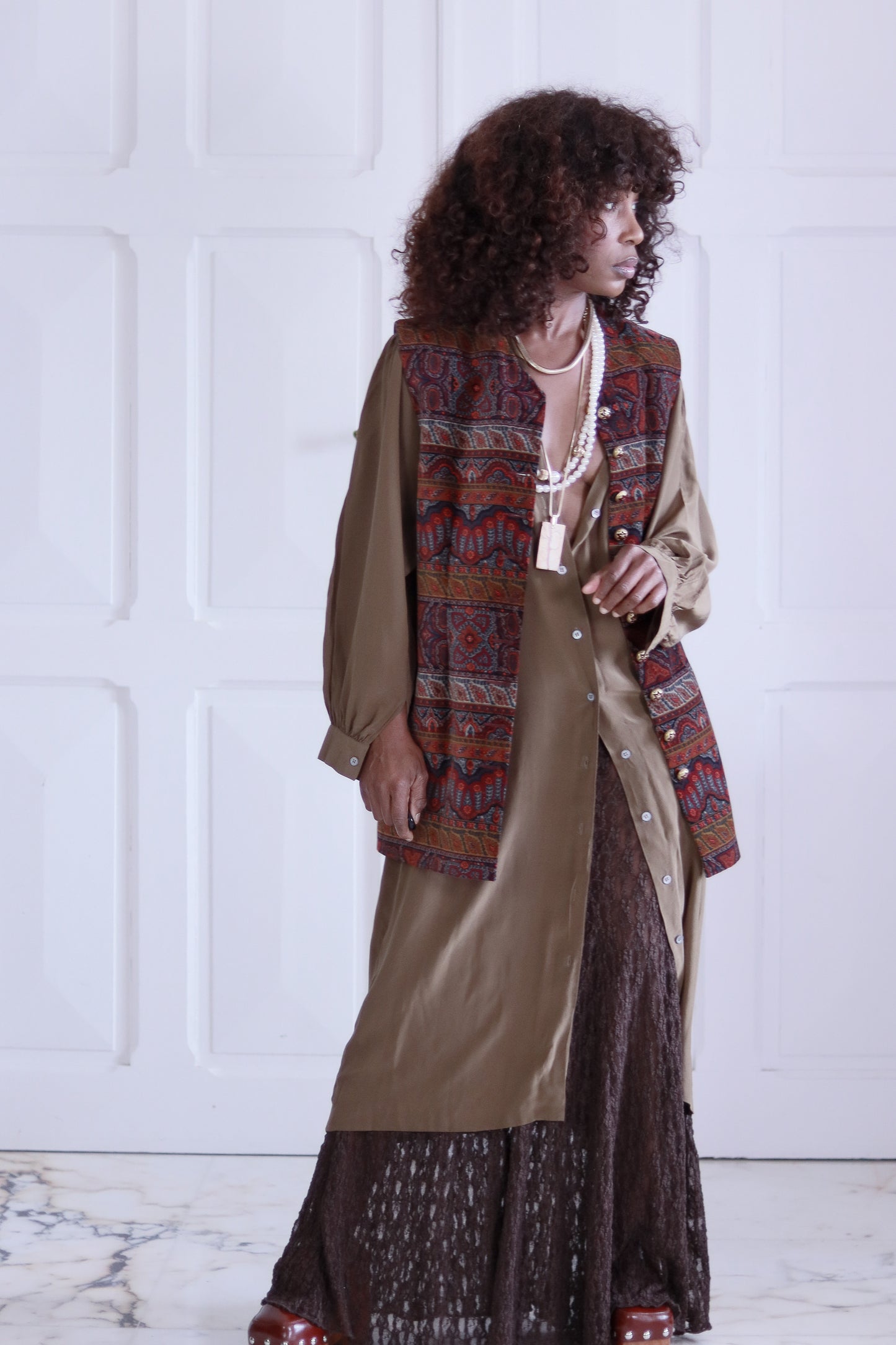 Daniel D gilet baroque cachemire