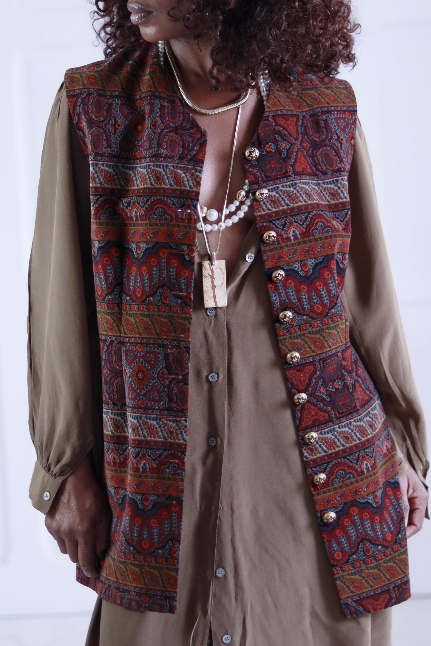 Daniel D gilet baroque cachemire