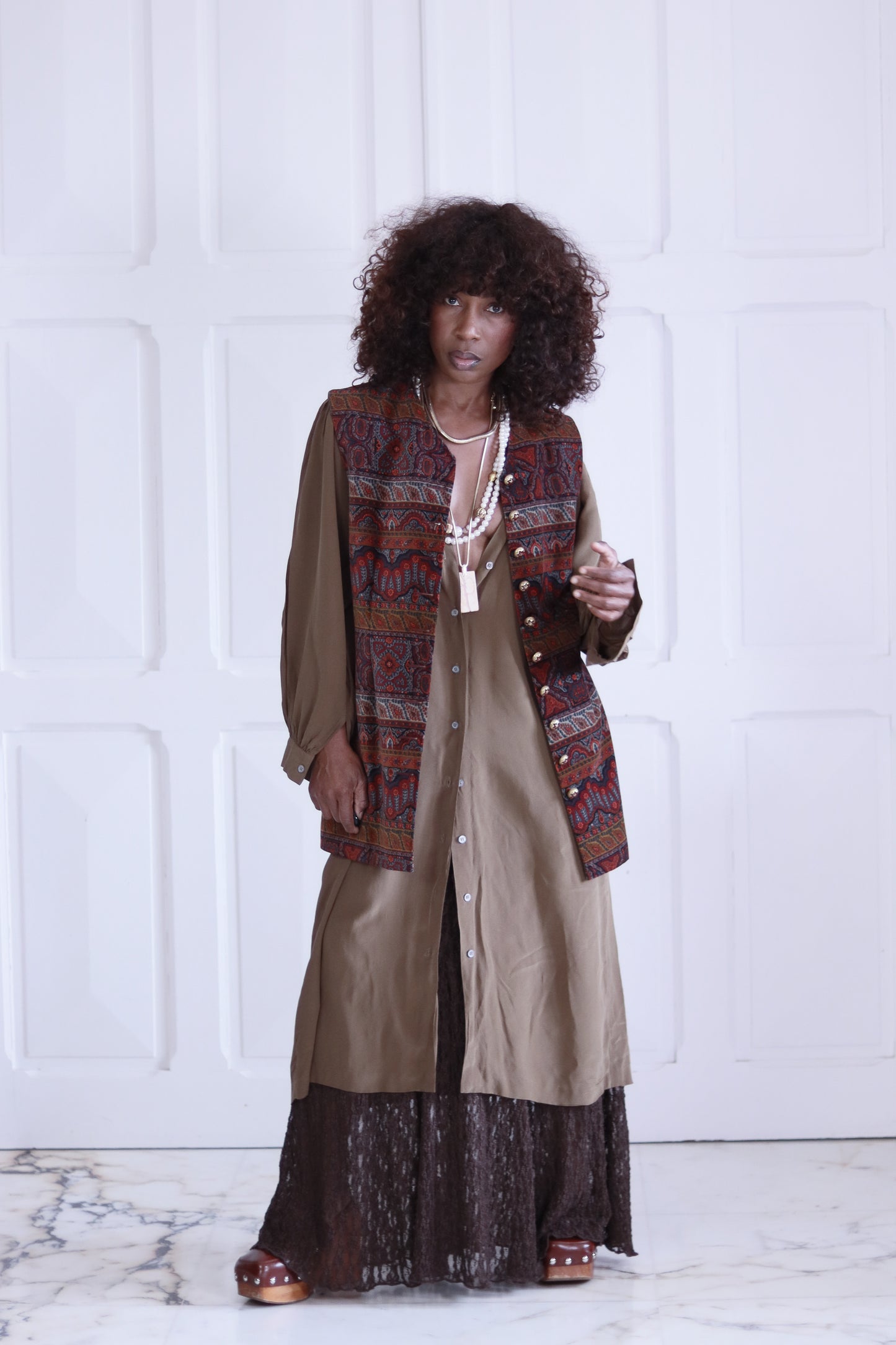 Daniel D gilet baroque cachemire