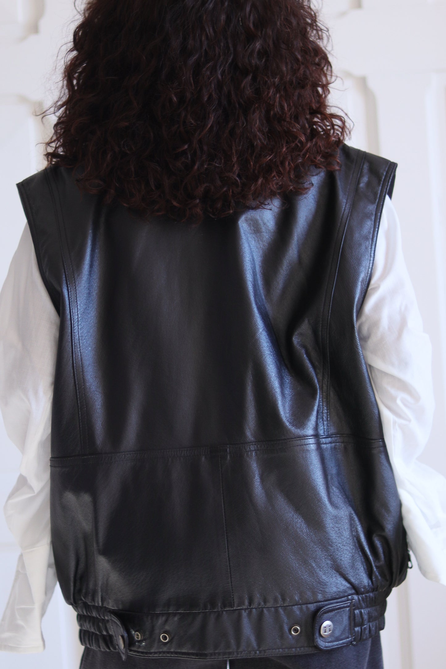 Gilet cuir vintage