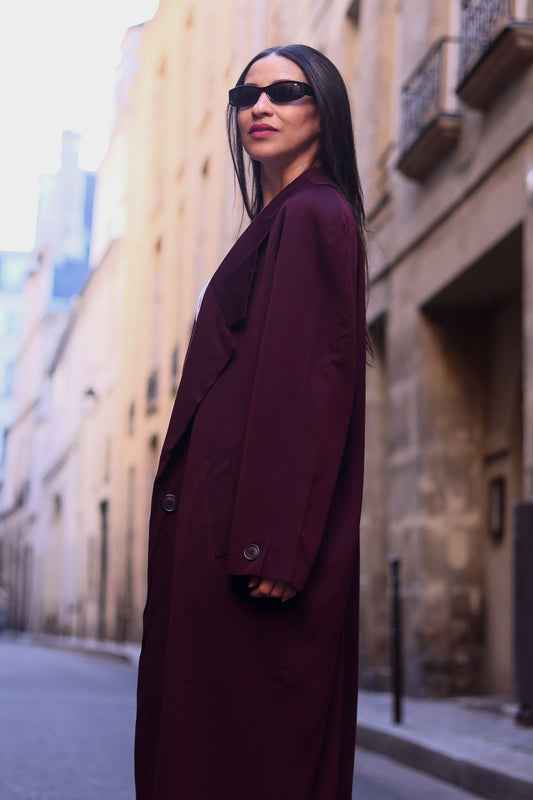 Linda Richards longue veste en laine