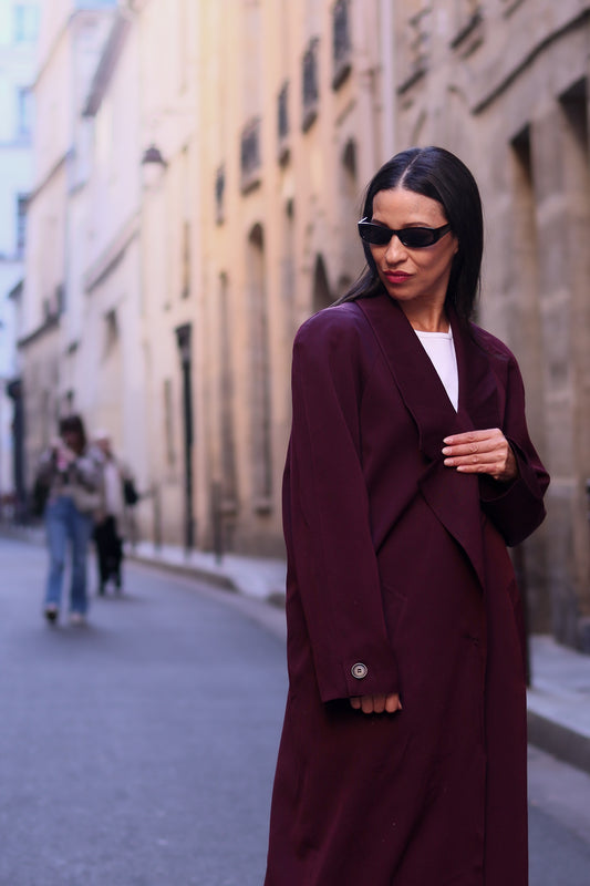 Linda Richards longue veste en laine