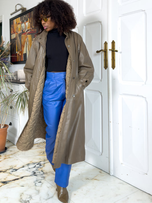 Manteau cuir vintage