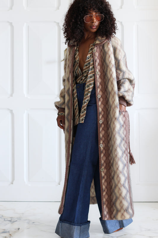 Manteau vintage en pure laine – Val d’Arizes, Bigorre