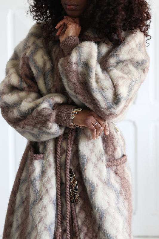 Manteau vintage en pure laine – Val d’Arizes, Bigorre