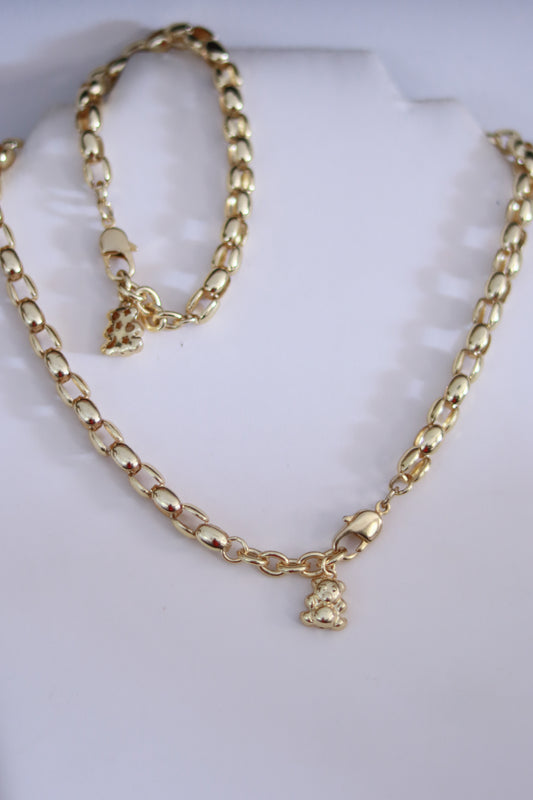 Parure bijoux ourson