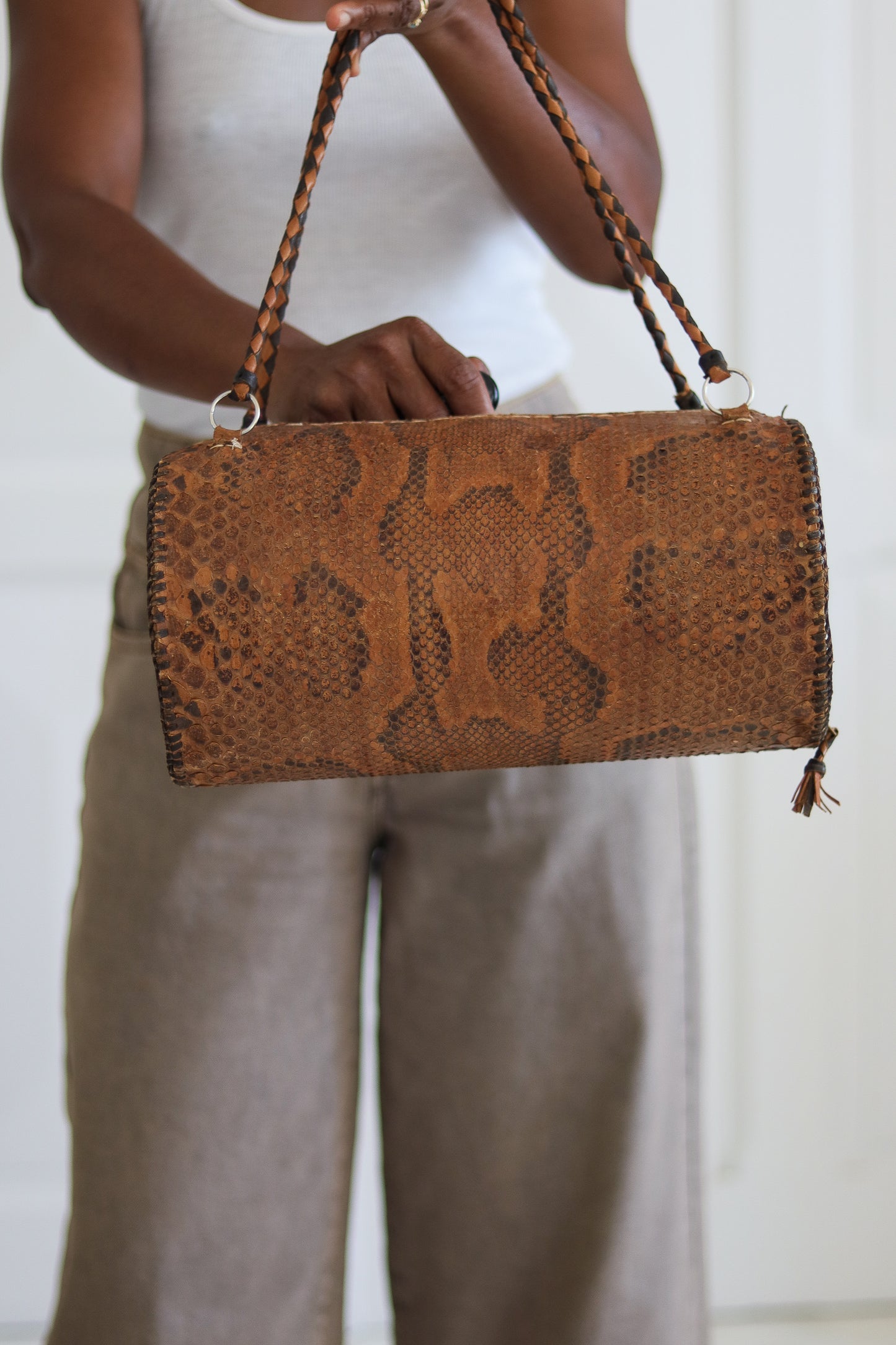 Sac à main cylindrique vintage