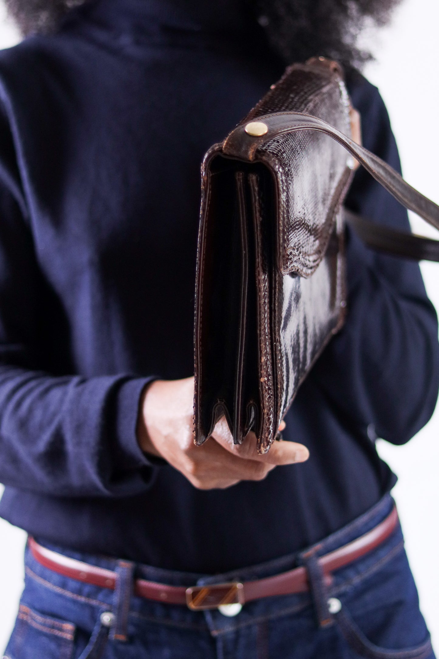 Sac en cuir années 1960