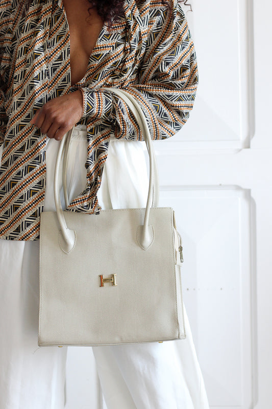 Sac à main vintage signé H