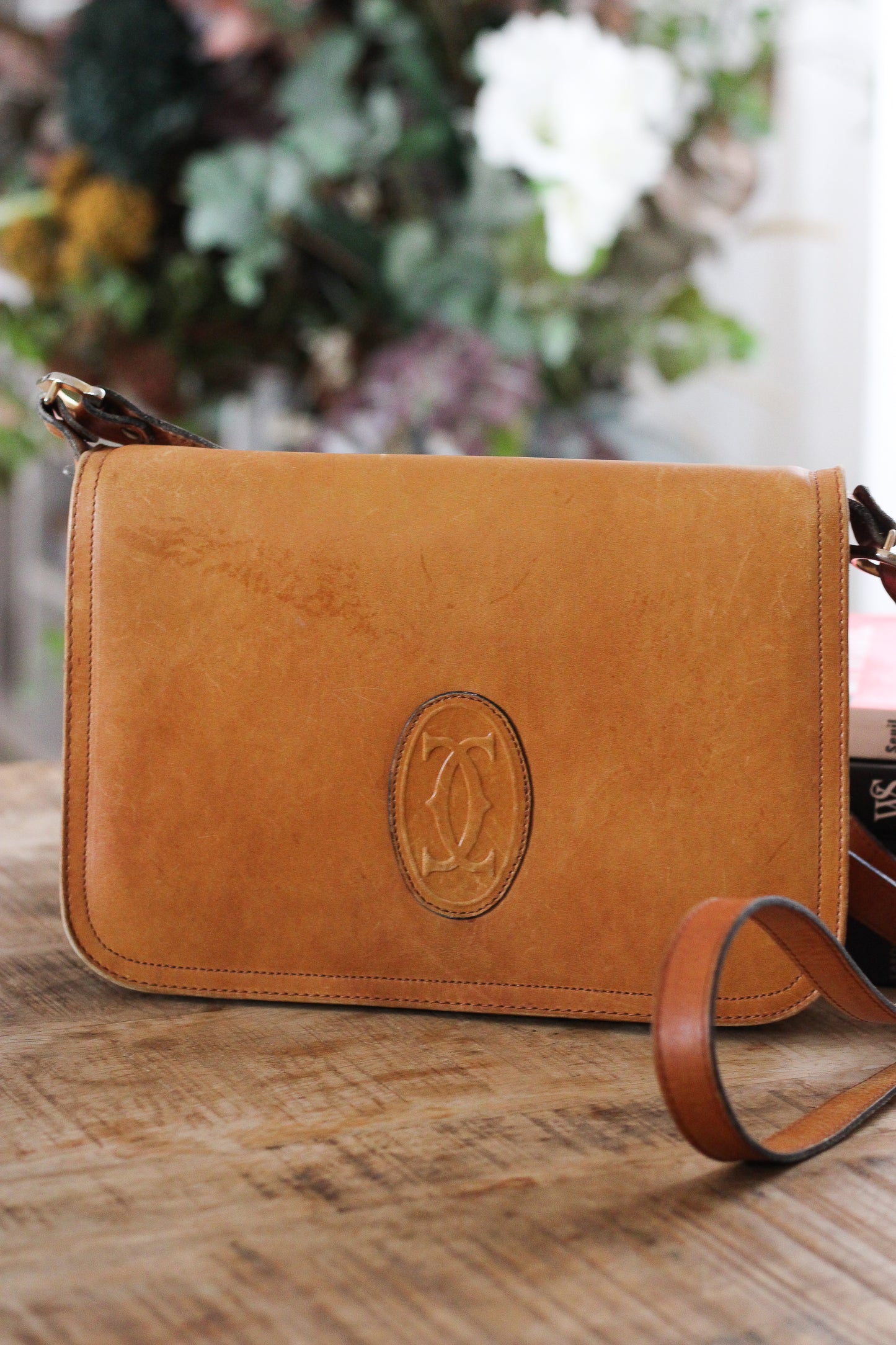 Sac bandoulière en cuir Cartier
