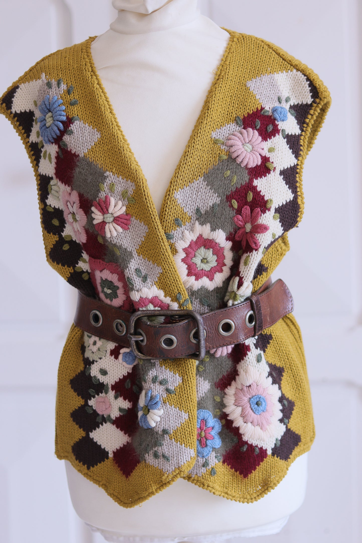 Fait main tricot fleuri