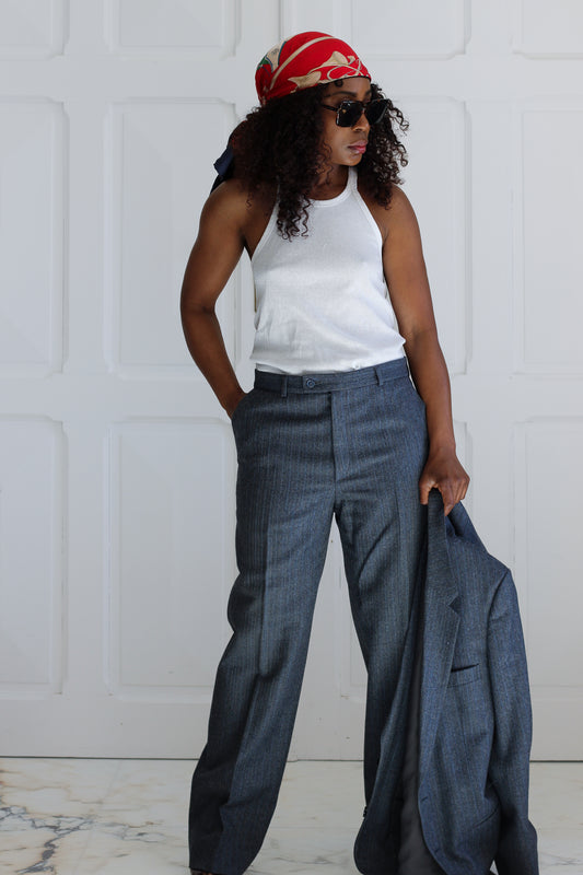 Tailleur pantalon masculin en laine