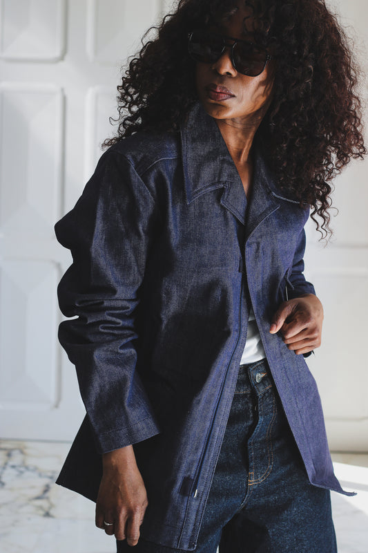 Veste de travail vintage EDF en denim