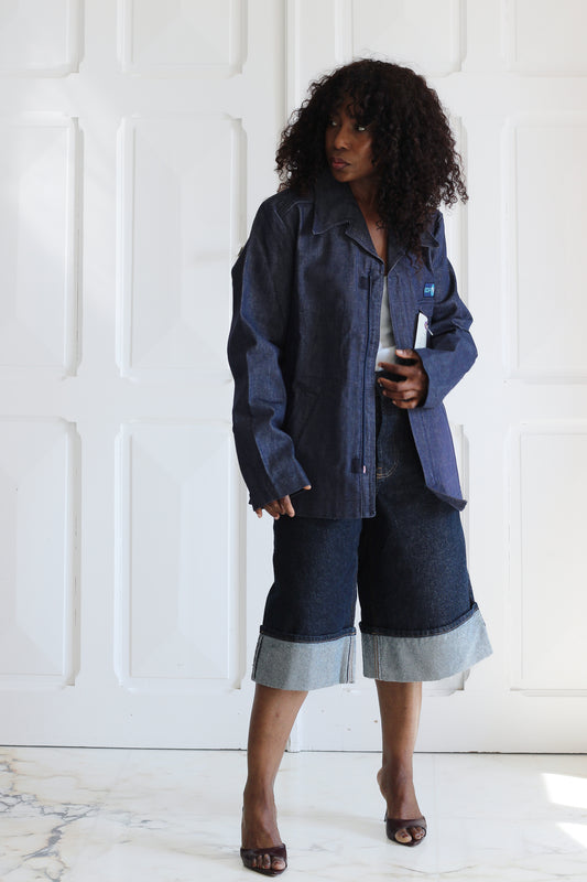 Veste de travail vintage EDF en denim
