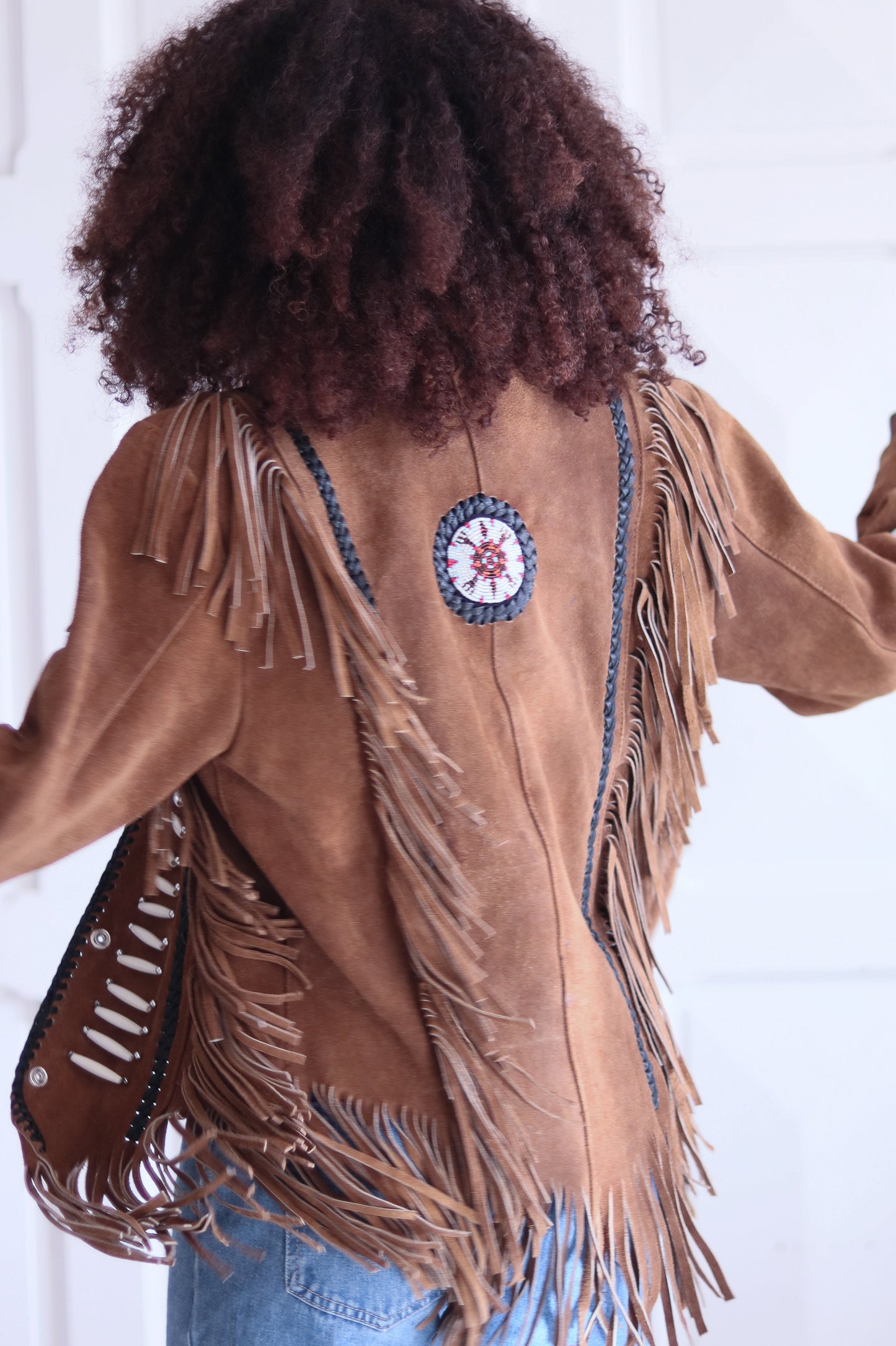 Veste à franges artisanale