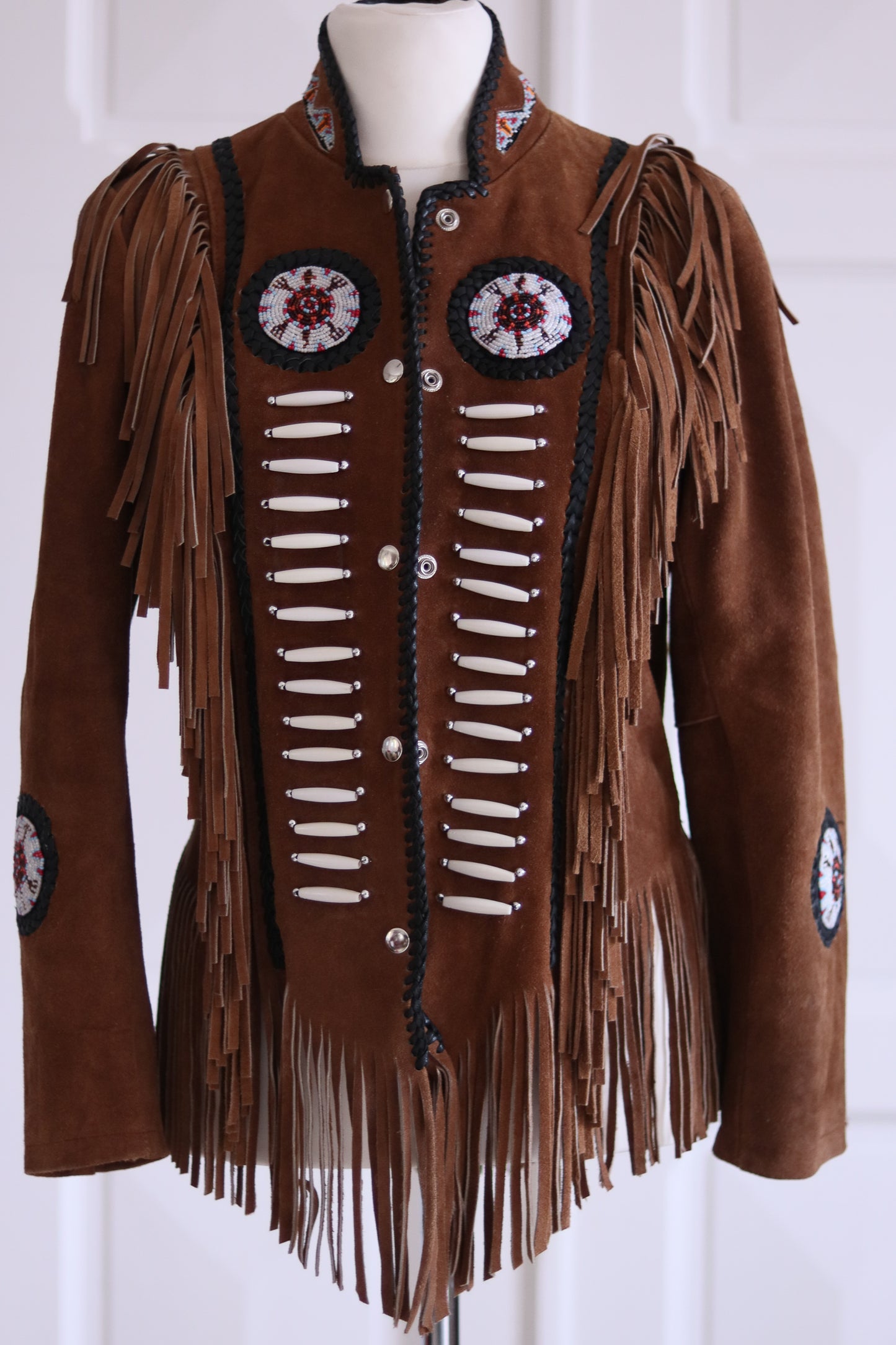 Veste à franges artisanale