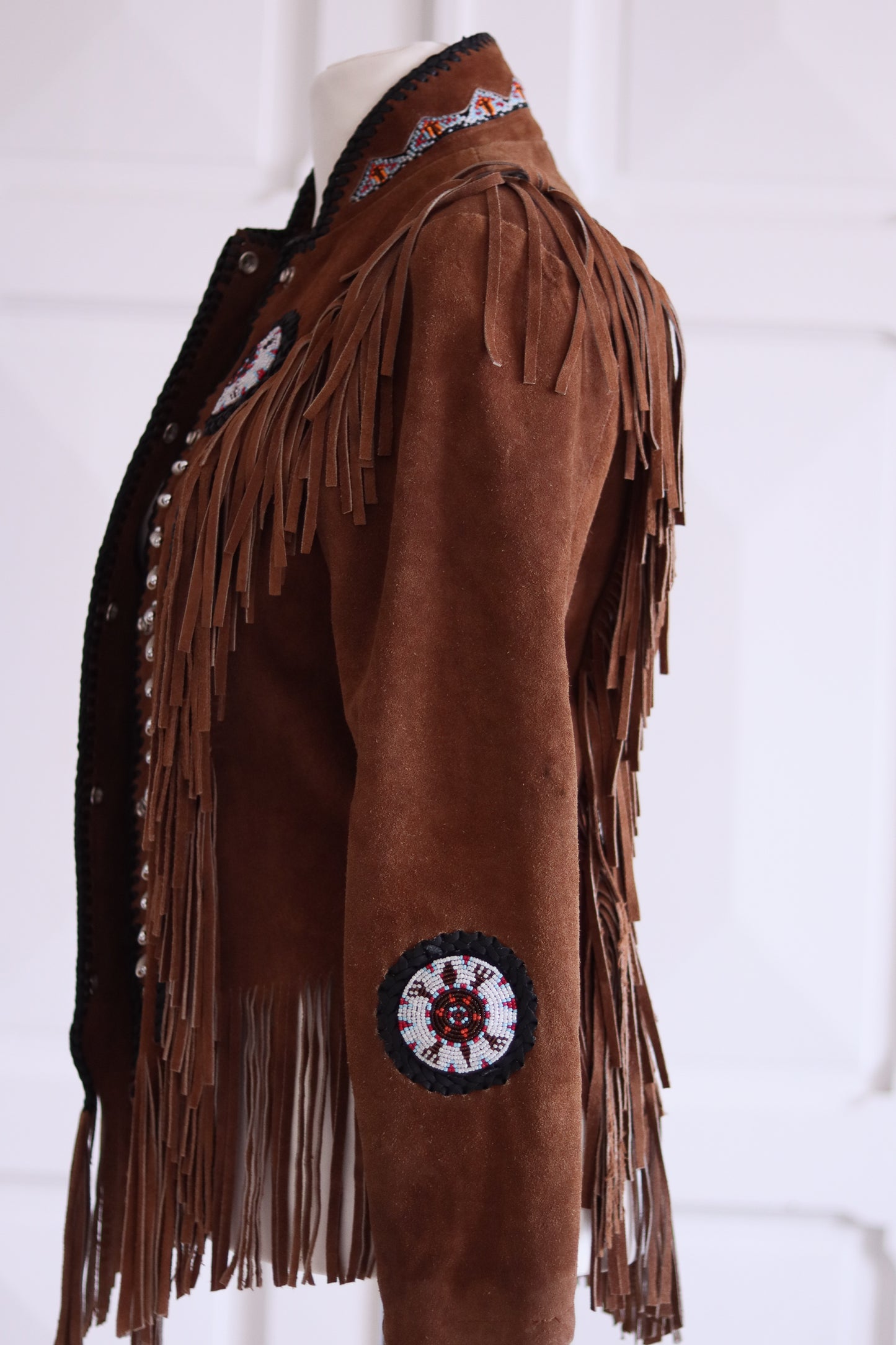 Veste à franges artisanale