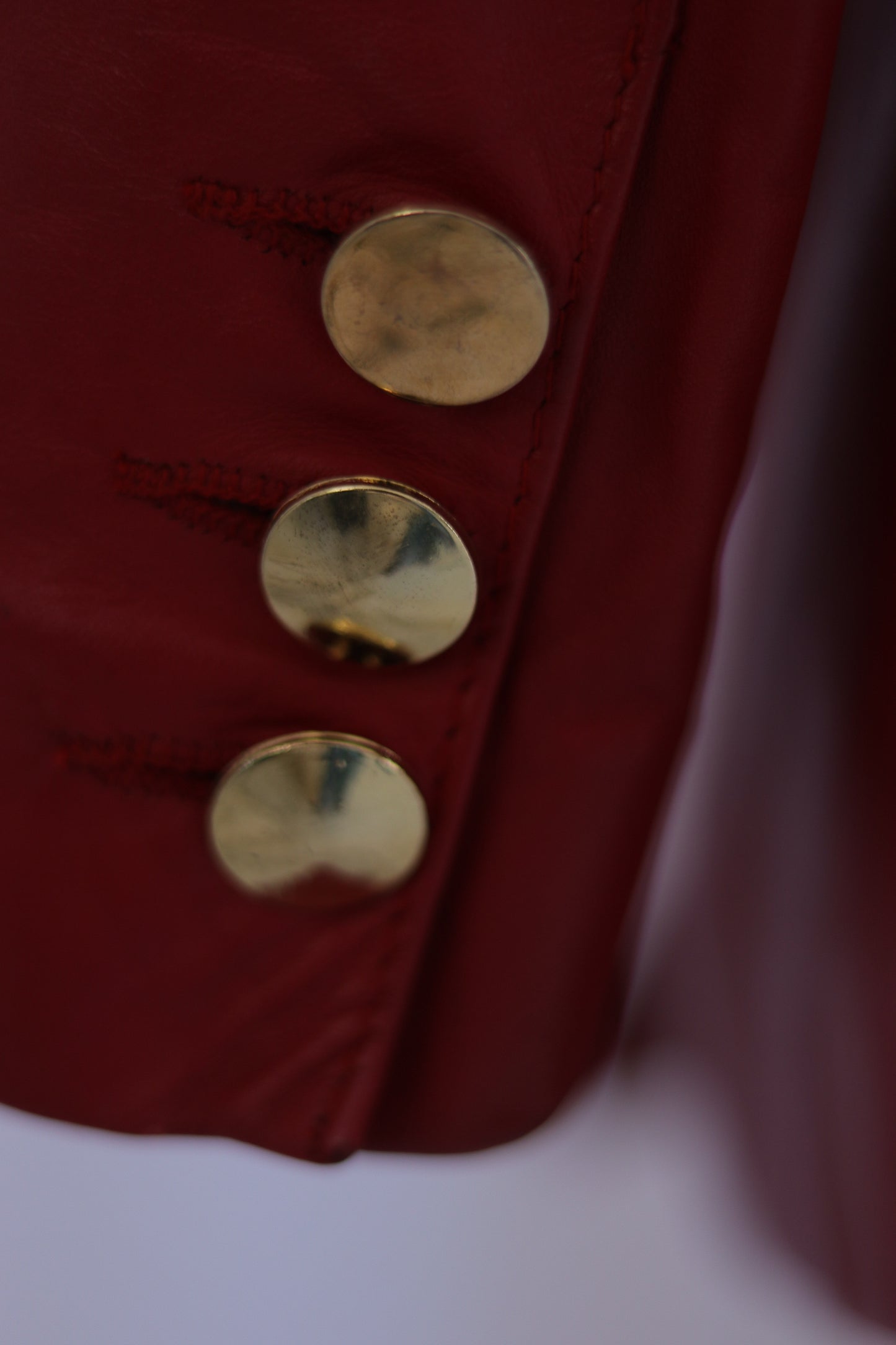 C&A blazer croisé en cuir rouge