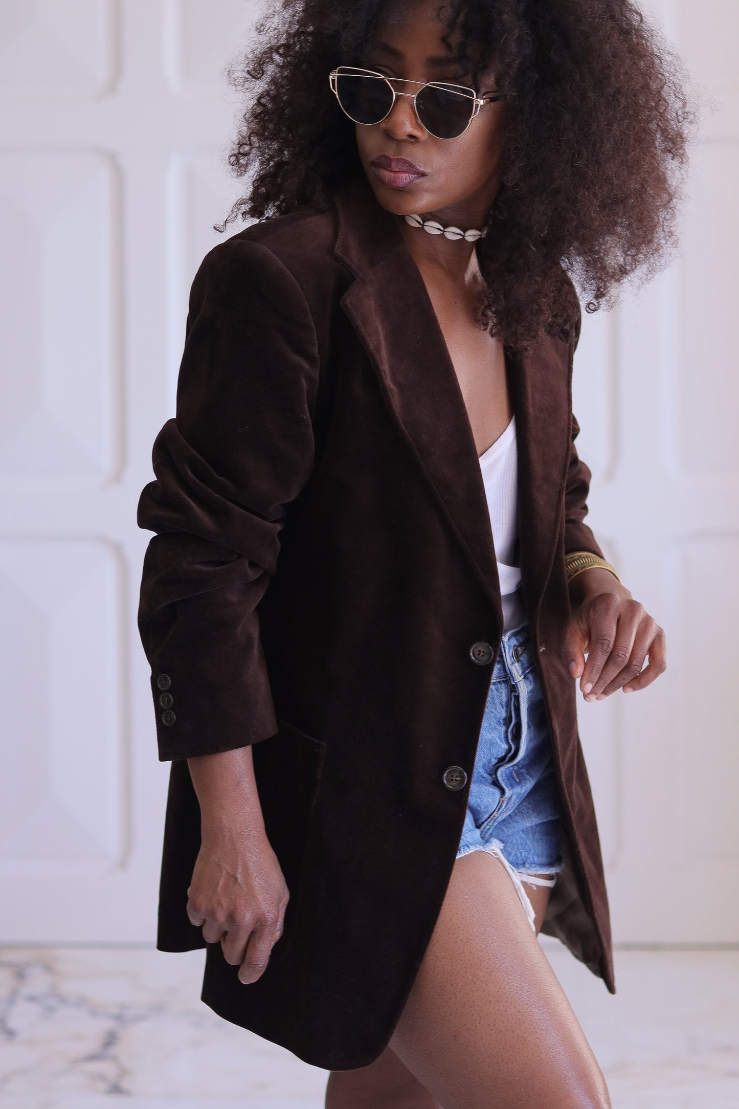 Monsieur Centmille blazer en velours