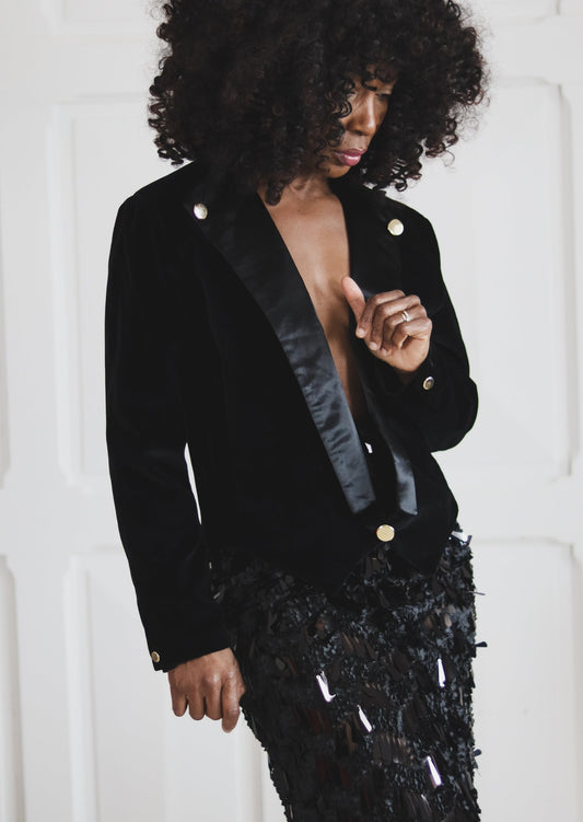 Blazer cocktail en velours