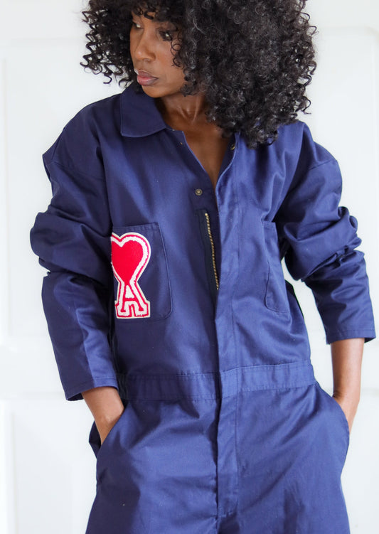 Combinaison bleu de travail customisé