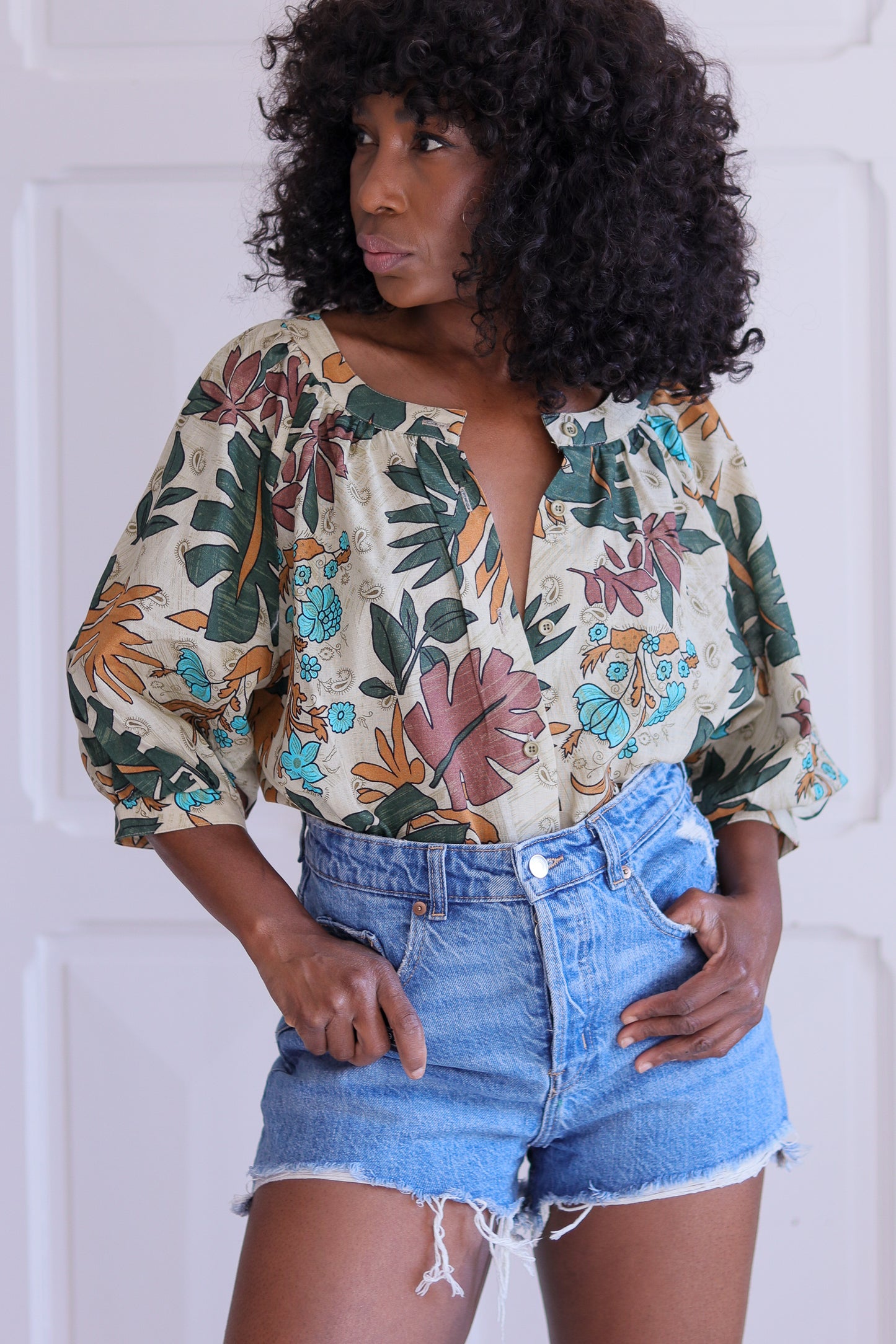 Vincent Bastien blouse florale