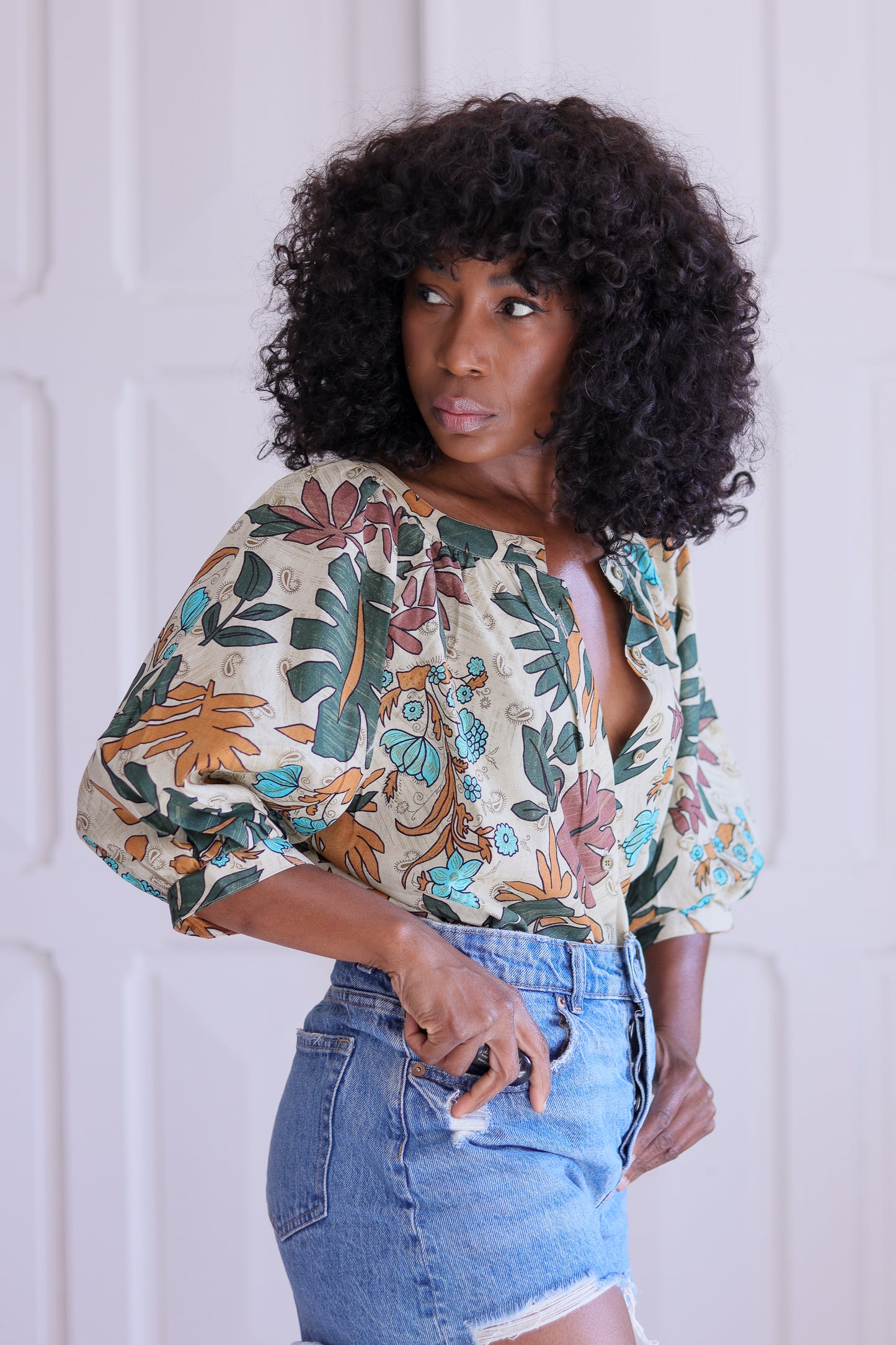 Vincent Bastien blouse florale