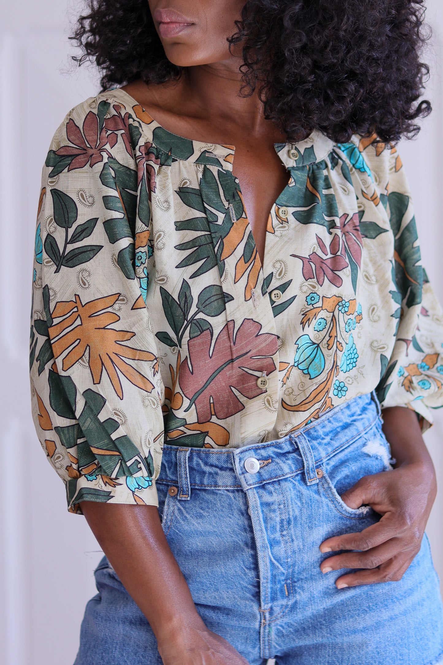 Vincent Bastien blouse florale