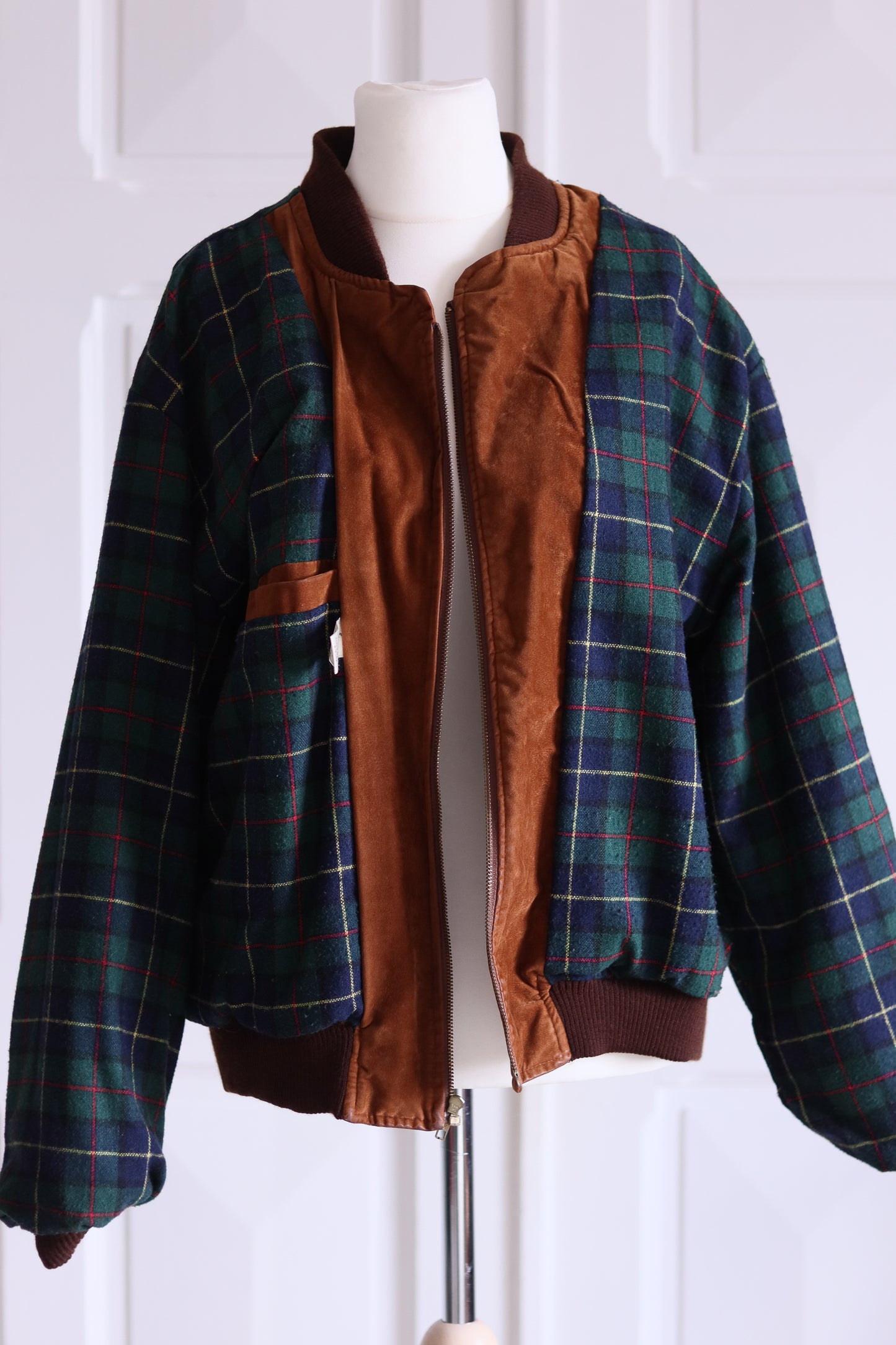 Blouson daim marron 1980