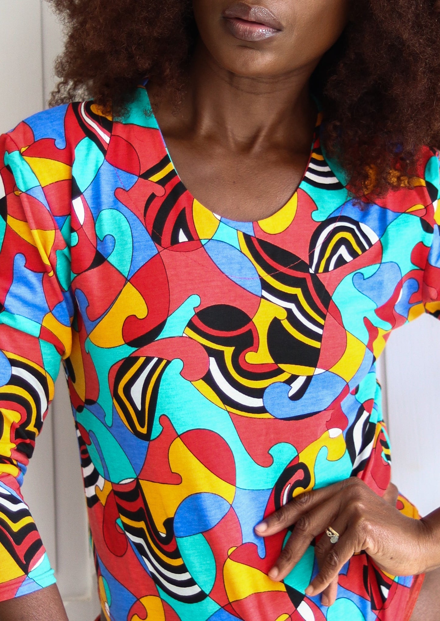 Body à motifs abstrait