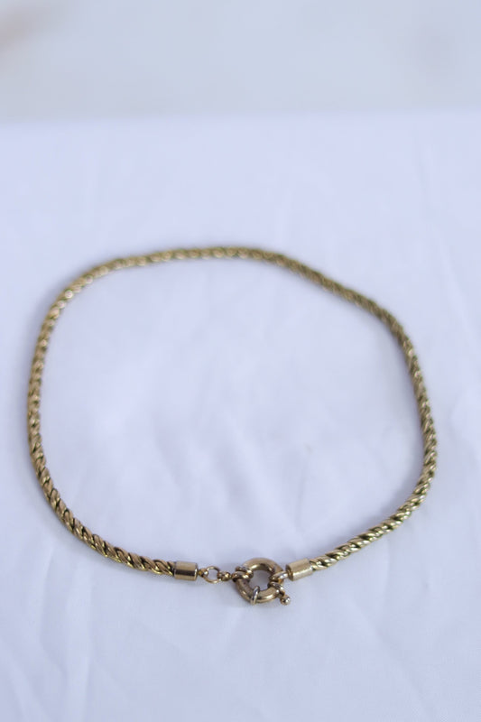 Collier vintage en métal doré