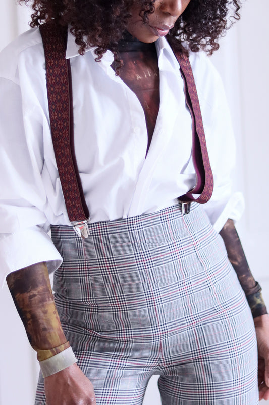 Bretelle motif jacquard