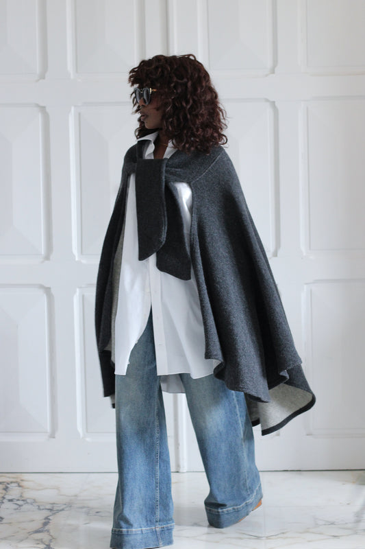 Fait main cape vintage en laine
