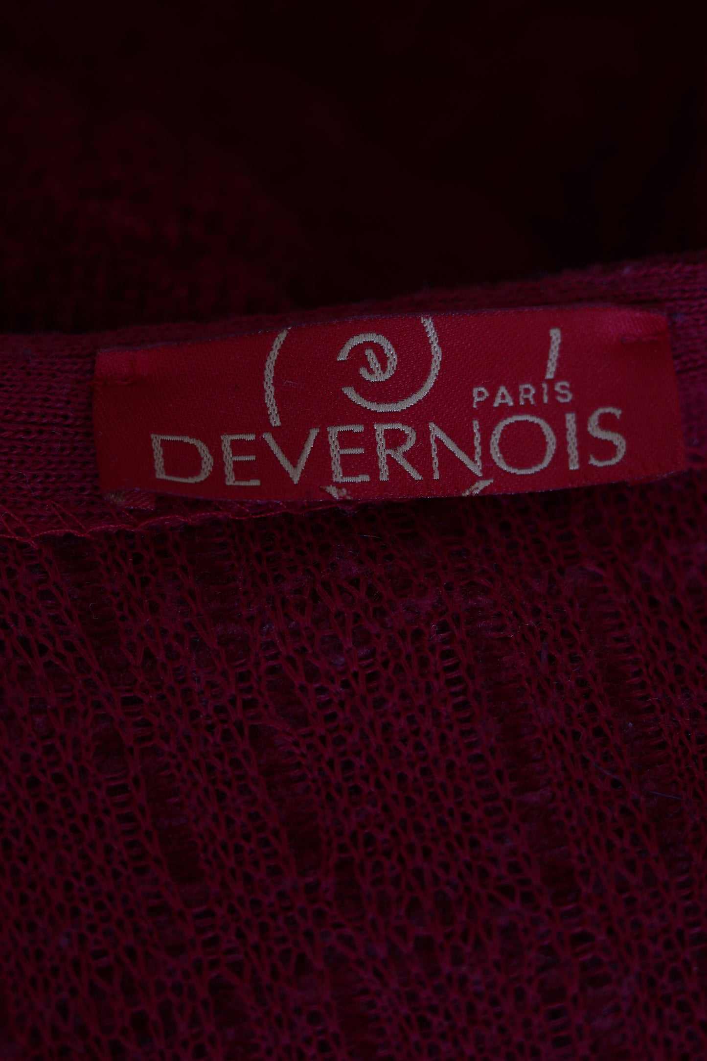 Devernois cardigan en maille rouge