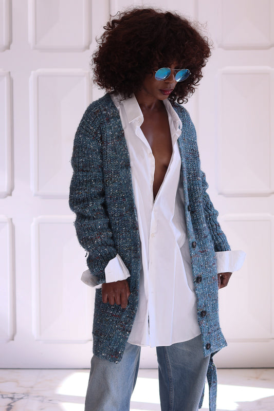 Gilmar long gilet en laine et alpaga