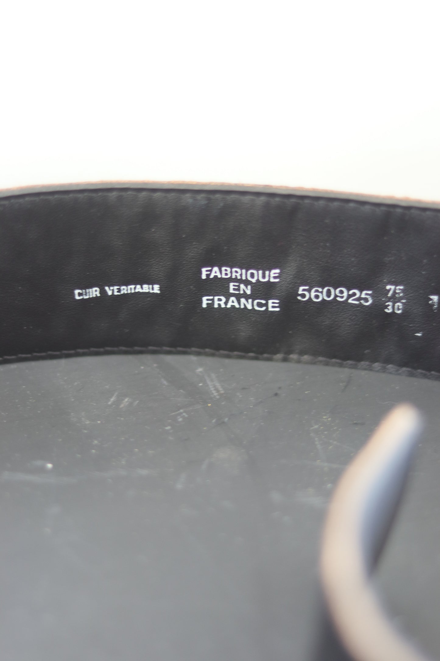 Ceinture vintage len cuir croco