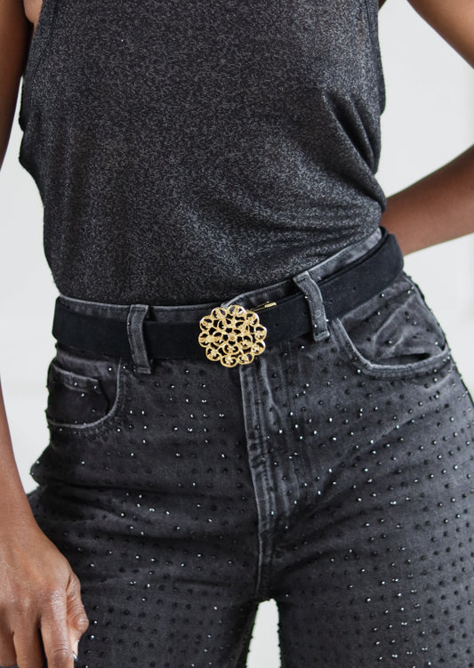 Ceinture en cuir daim