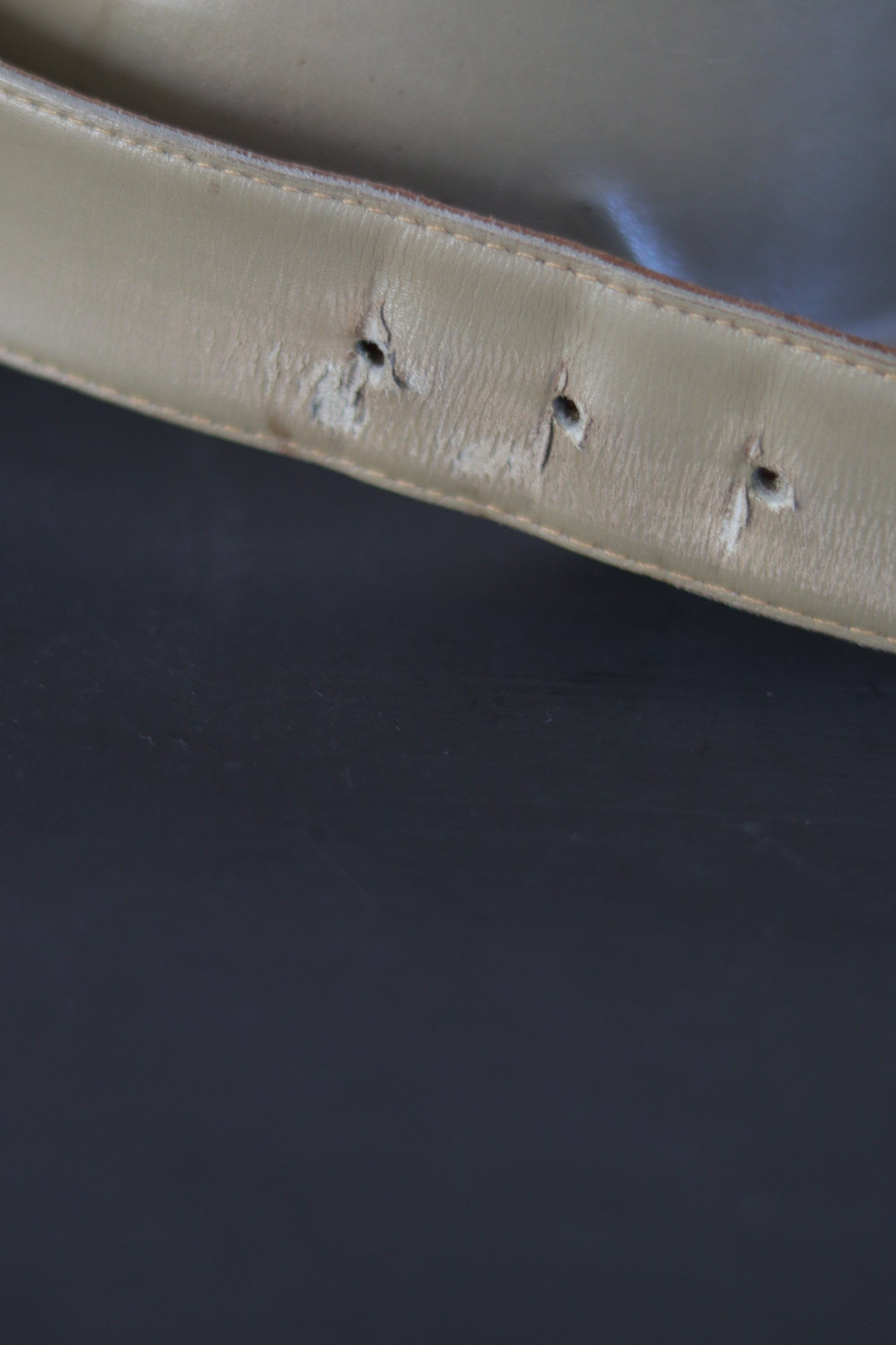 Ceinture large en cuir