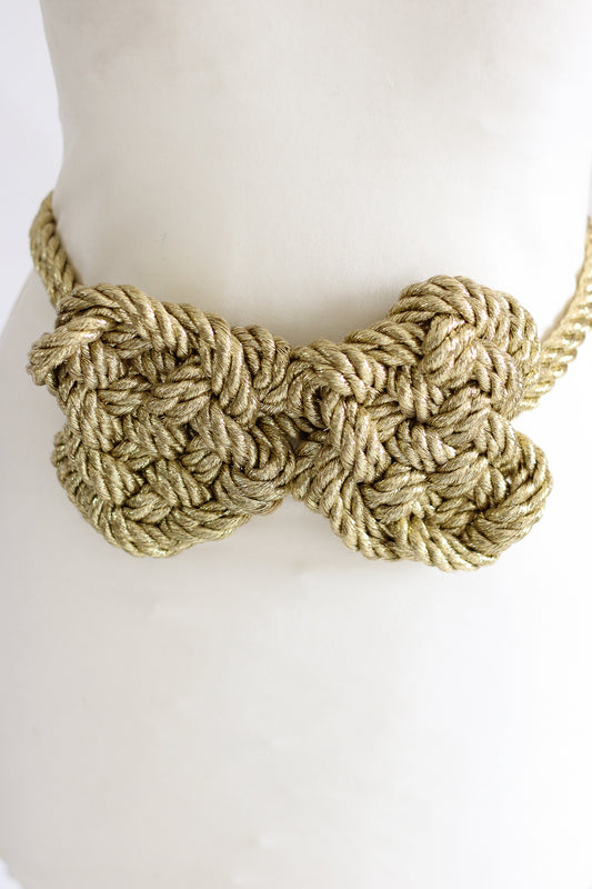 Ceinture en cordon doré