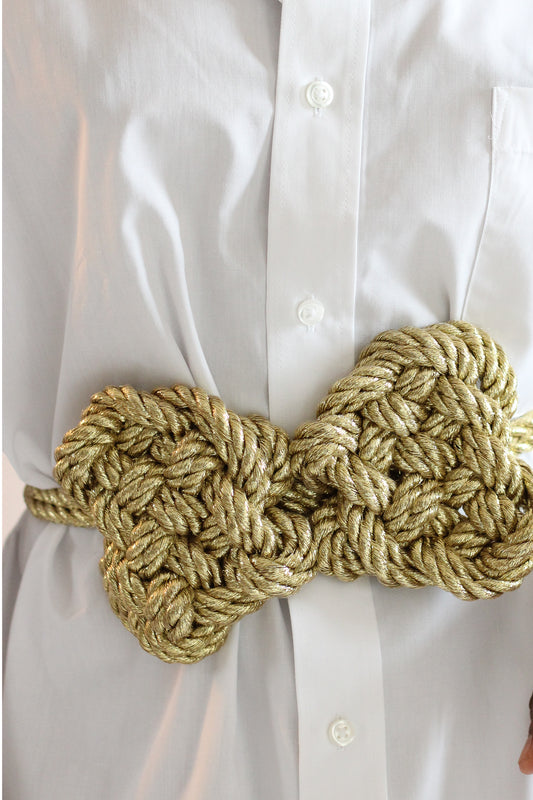 Ceinture en cordon doré