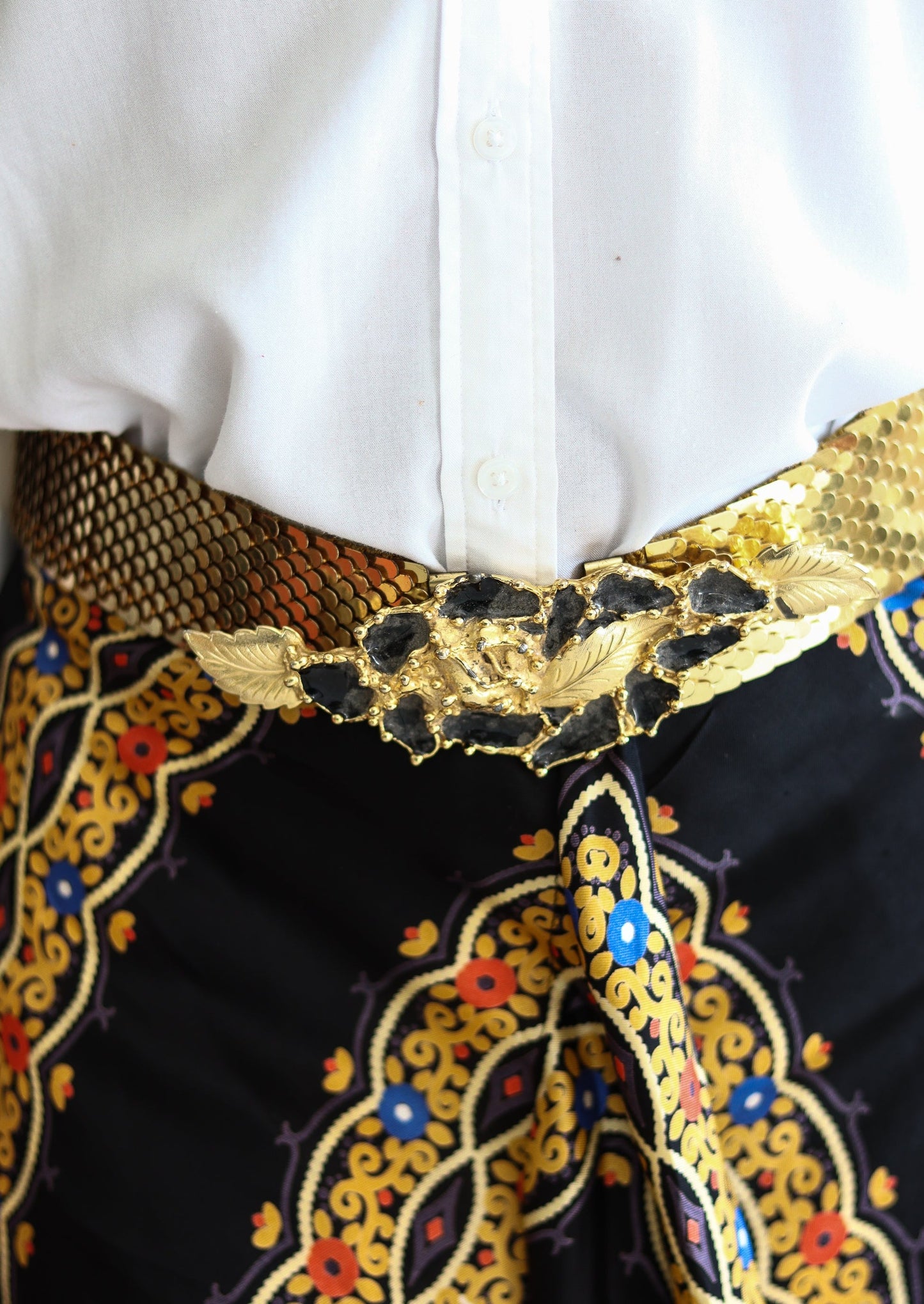 Ceinture en métal doré