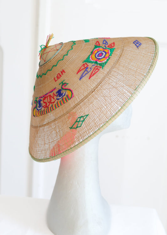 Chapeau Vietnam brodé