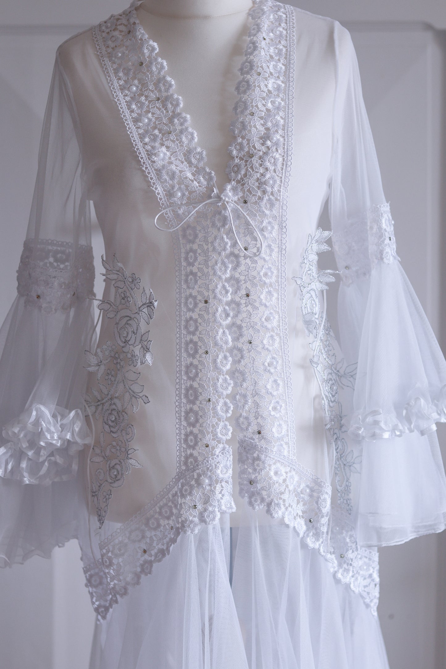 Chemise de nuit longue transparent
