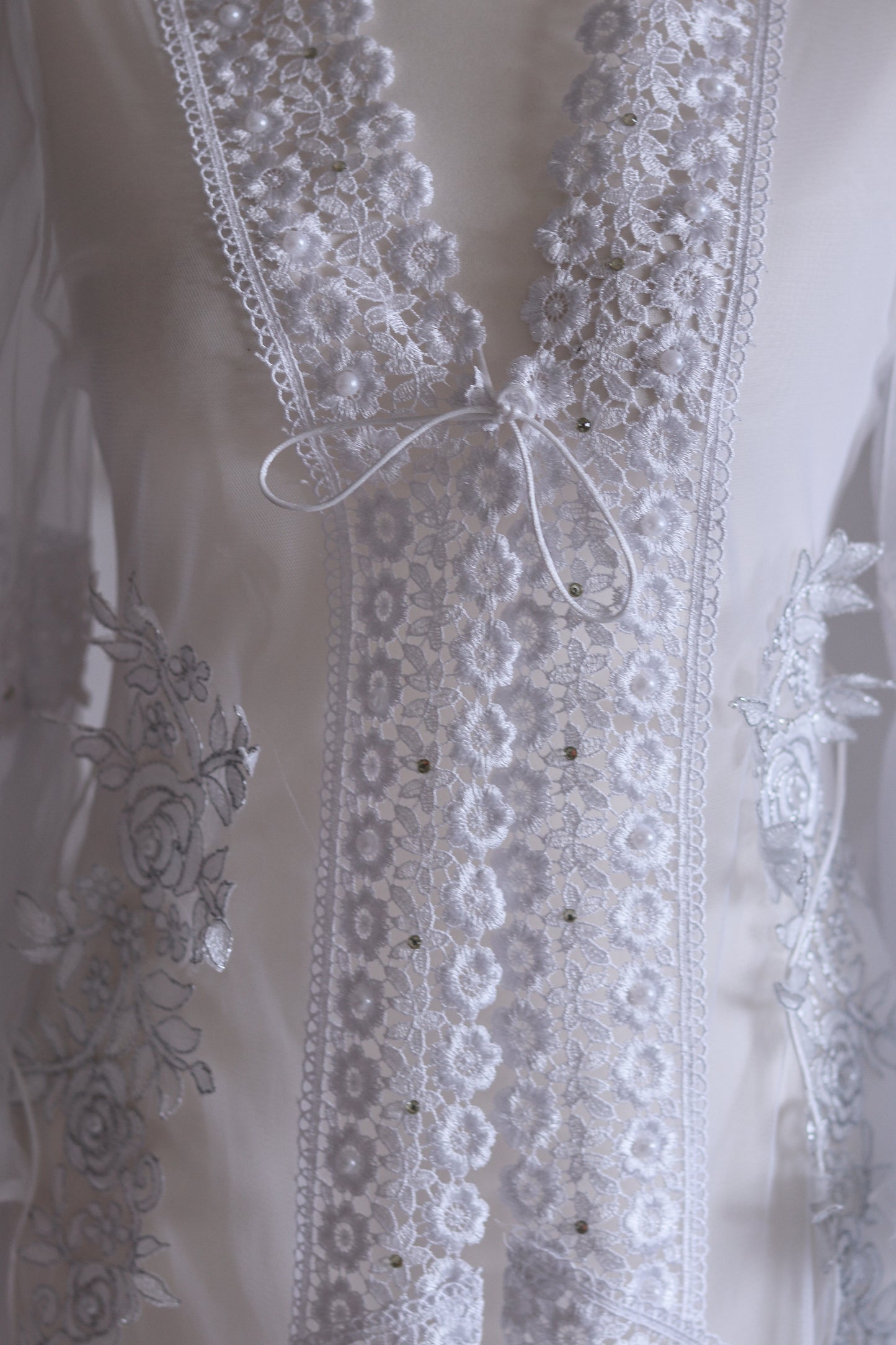 Chemise de nuit longue transparent