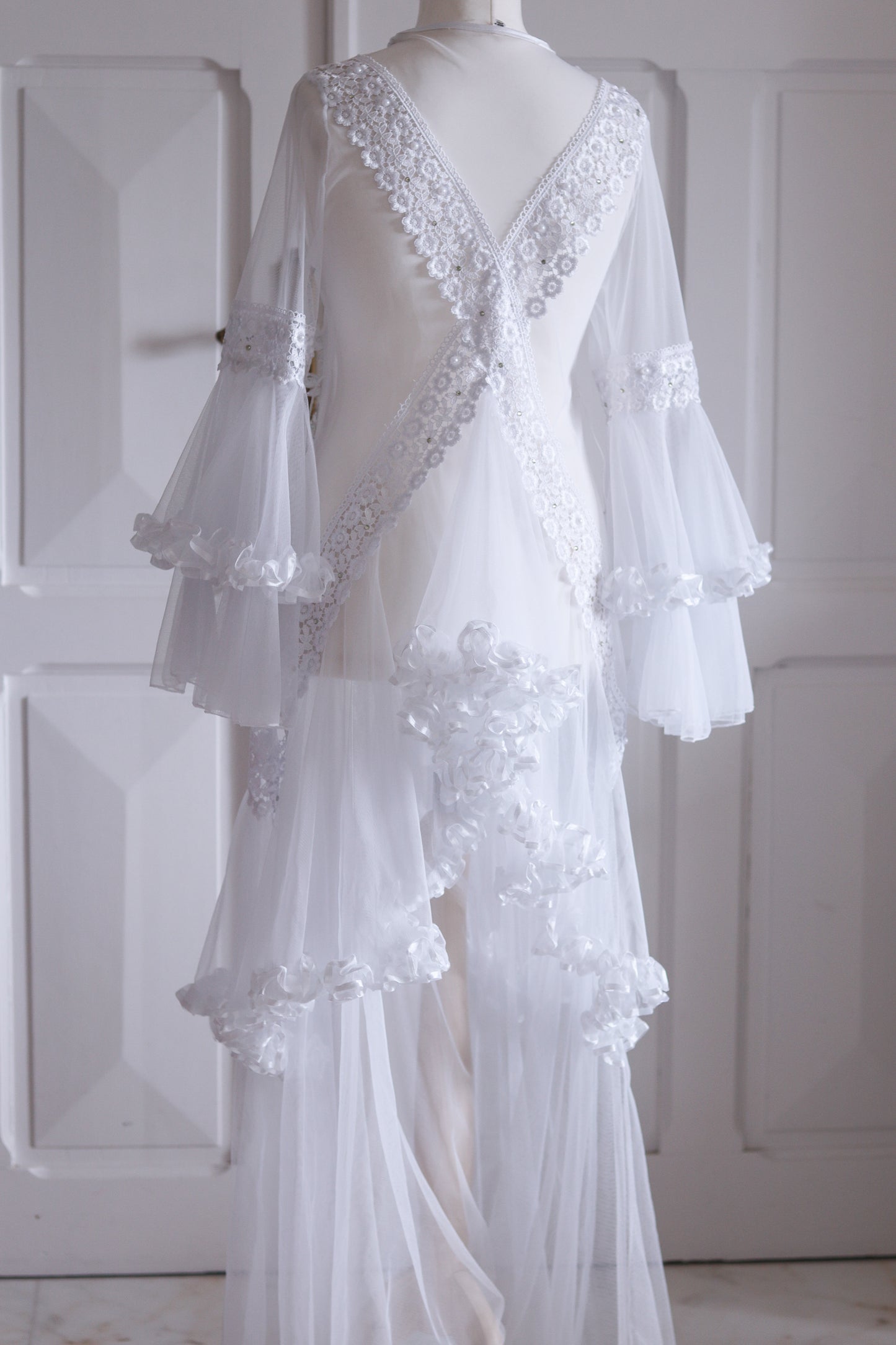 Chemise de nuit longue transparent