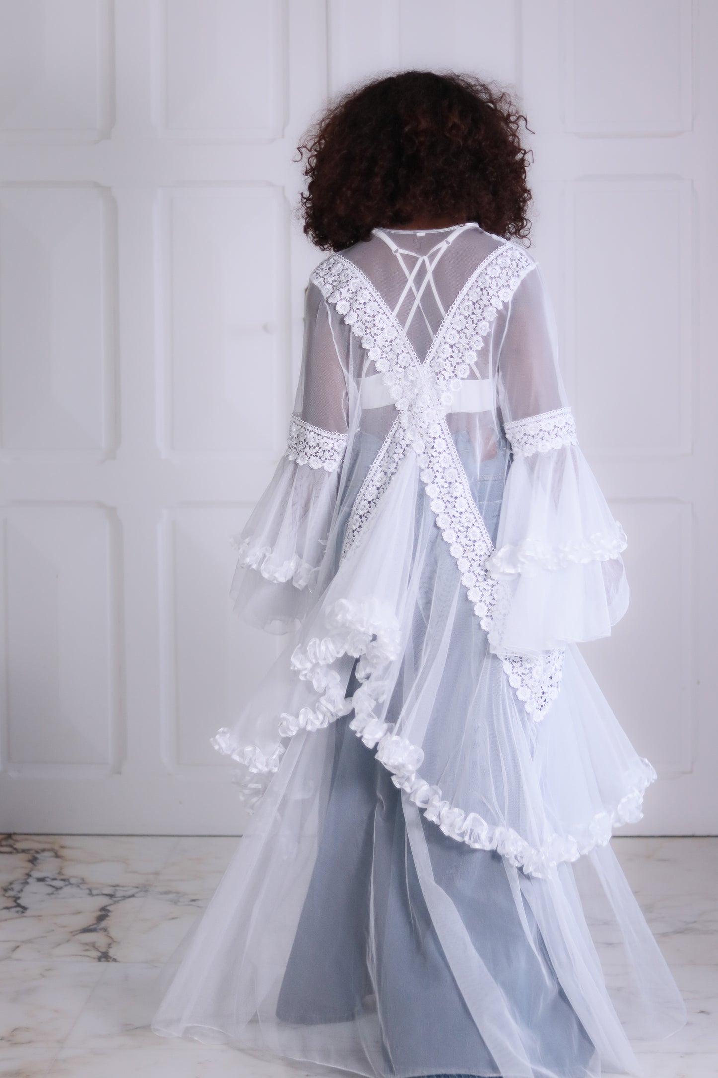 Chemise de nuit longue transparent